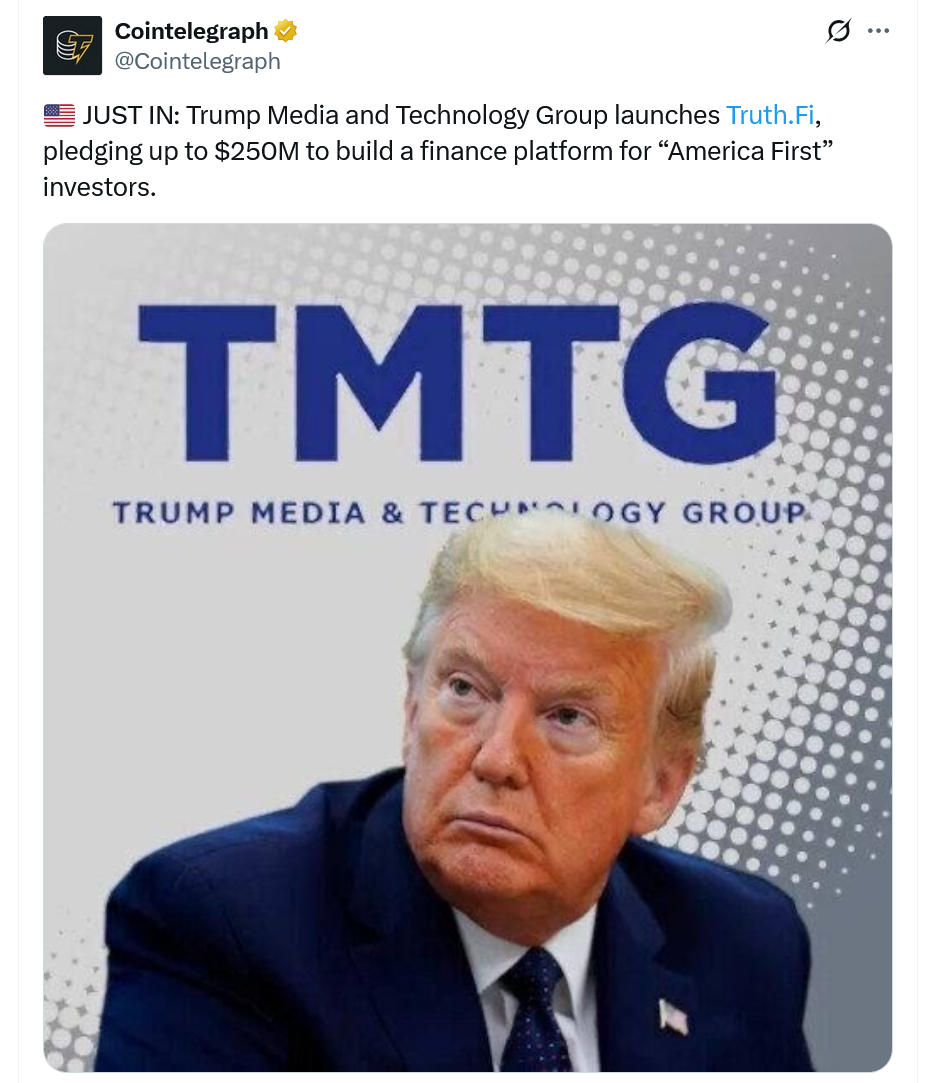 Trump Media kripto cüzdan ve token entegrasyonu konularına yöneliyor