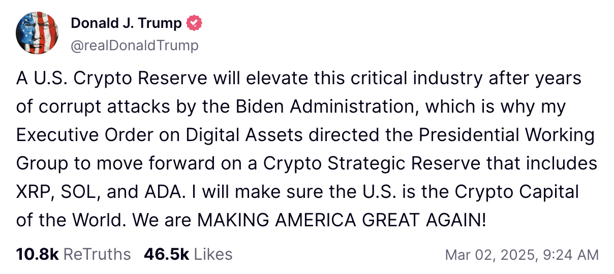 Ripple bağlantılı lobicilik iddialarıyla Trump kripto rezerv planını zora soktu