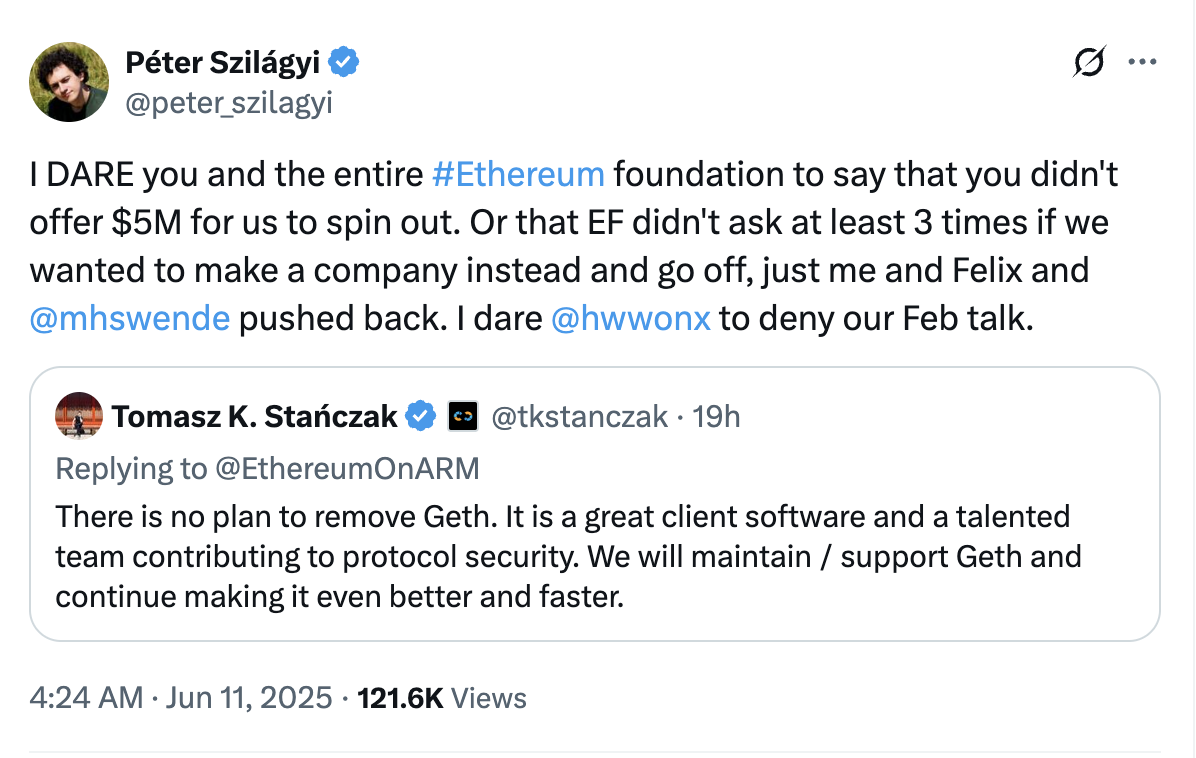 Ethereum Vakfı geliştiricileri baltalamak ve gizli ekipler oluşturmakla suçlandı
