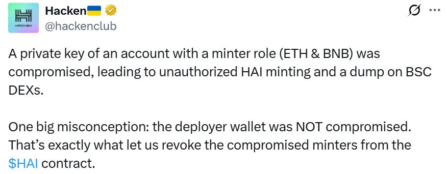 Hacker 250 bin dolarlık HAI bastı, Hacken Token yüzde 99 değer kaybetti