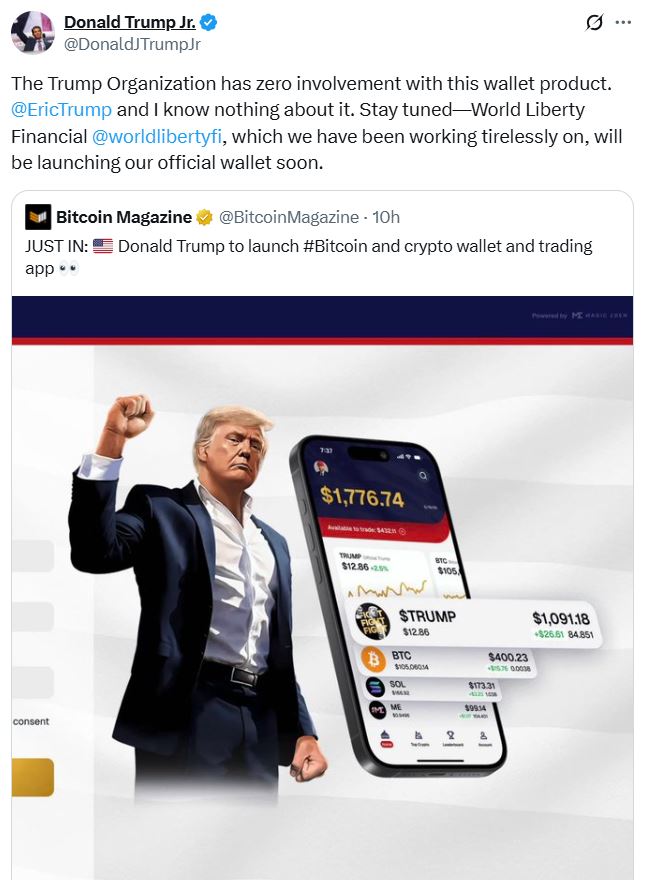 Trump markalı kripto cüzdanında kaos: Aile üyeleri projeyi reddetti