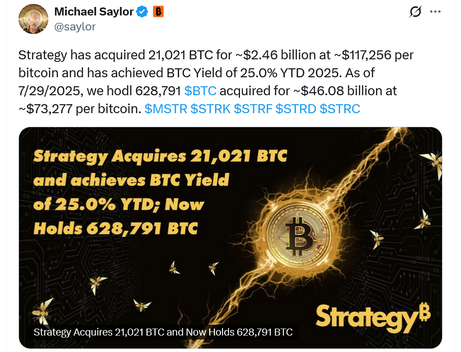 Dev Bitcoin balinası ABD’nin en büyük halka arzıyla 21 binden fazla BTC satın aldı