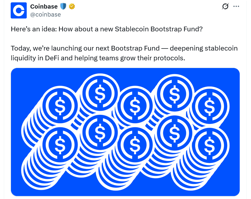 Coinbase, USDC likiditesini ve DeFi desteğini artırmak için düğmeye bastı