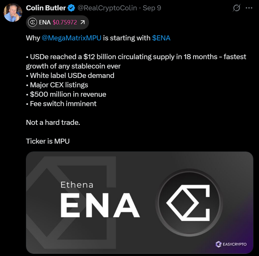 Mega Matrix’ten büyük iddia: “Ethena, Circle’ı 6’ya katlayabilir”