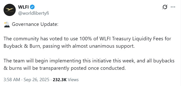 Trump destekli DeFi projesi büyük hamle yaptı: WLFI tokenleri yakılacak