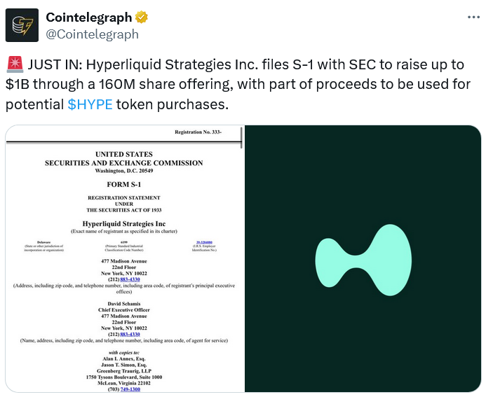 HYPE piyasasını sarsacak 1 milyar dolarlık yatırım planı
