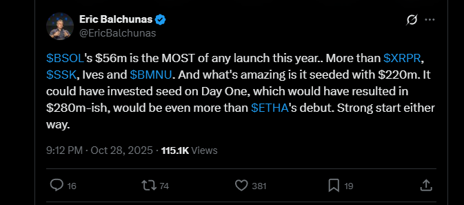 Solana staking ETF’si 56 milyon dolar hacimle Wall Street’te esti gürledi