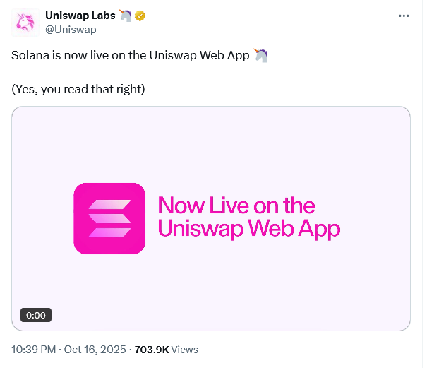 Uniswap, Solana desteğini başlattı: Merkeziyetsiz ticarette yeni dönem