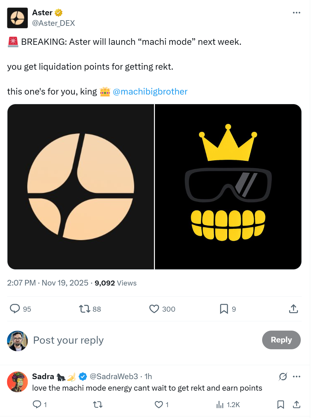 Aster, Machi modu ile likidasyonlardan puan kazandıran özelliği başlattı