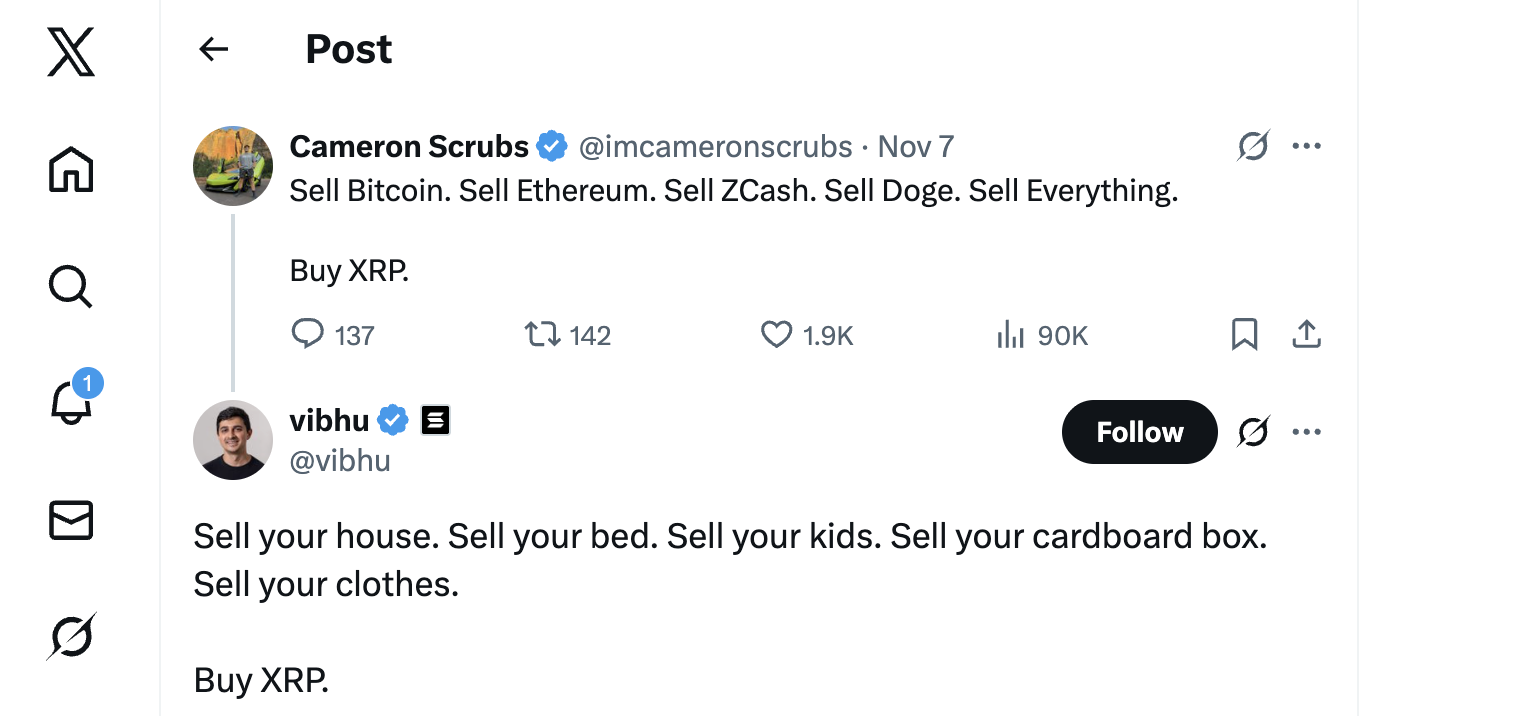 Solana Vakfı Yöneticisi, ETF Girişlerinin 545 Milyon Dolara Ulaşmasıyla Evinizi, Yatağınızı, Kıyafetlerinizi Satın ve XRP Satın Alın Diyor