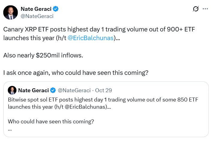 XRP ETF rekor kırdı! 250 milyon dolarlık girişle altcoin piyasası alev aldı