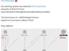 4,67 milyon dolar çalan hacker 182 bin dolarlık ETH’yi karıştırıcıya aktardı
