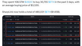 48 saatte 100 milyon dolarlık ETH alımı