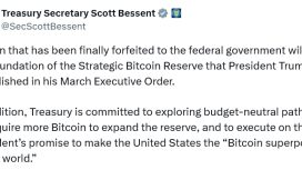 ABD Hazinesi, Stratejik Bitcoin Rezervi için alım planlarını sürdürüyor