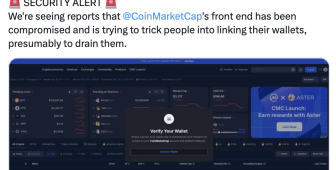 CoinMarketCap kötü amaçlı cüzdan dolandırıcılığını tespit edip kaldırdı