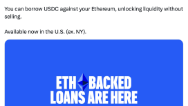 Coinbase ETH teminatlı kredi açtı, USDC borçlanma 1 milyon dolara çıktı