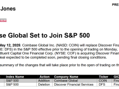 Coinbase, S&P 500 endeksine giren ilk kripto şirketi oldu