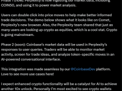 Coinbase ve Perplexity yapay zeka destekli kripto para işlemlerine kapı aralıyor