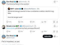 Elon Musk yeni kurduğu ‘Amerika Partisi’nin Bitcoin’i destekleyeceğini doğruladı