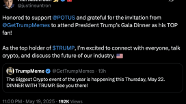 Justin Sun, Trump’ın memecoin yemeğine en büyük yatırımcı olarak katılıyor