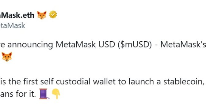 MetaMask günlük harcamalar için mUSD stablecoin çıkarıyor