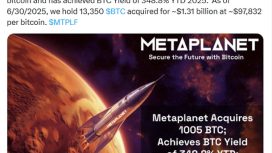 Metaplanet 13 bin 350 BTC ile en büyük beşinci kurumsal Bitcoin yatırımcısı oldu