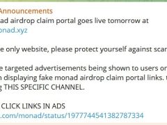Monad airdrop öncesi sahte Telegram reklamları kullanıcıları tuzağa çekiyor