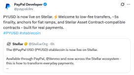 PayPal stablecoin’i PYUSD artık Tron, Avalanche, Aptos ve Stellar’da