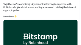 Robinhood kripto para borsası Bitstamp’ı 200 milyon dolara satın aldı