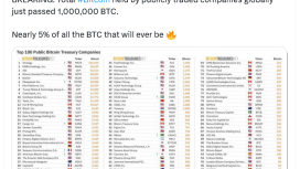 Şirketlerde 1 milyondan fazla Bitcoin var: Arzın yüzde 5,1’ine sahipler