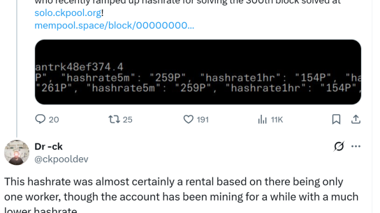 Solo Bitcoin madencisi rekor zorluğa rağmen 330 bin dolarlık blok ödülü kazandı