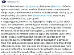 Trump yönetimi Binance kurucusu CZ için af seçeneğini değerlendiriyor